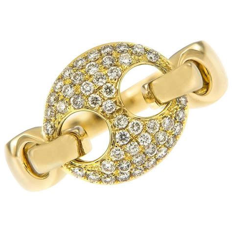 gucci diamond link ring